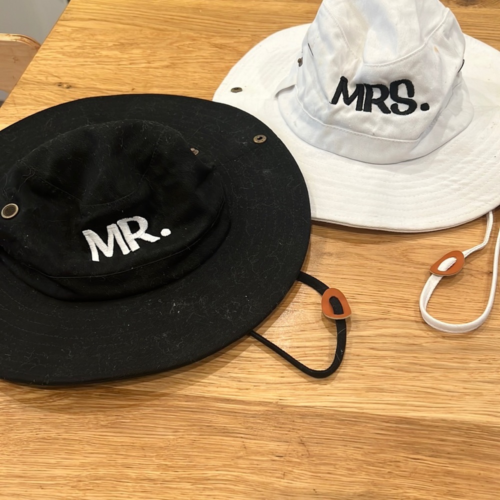 MR MRS bucket hats